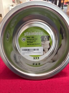 Stainless Steel Dog Bowl - Silver